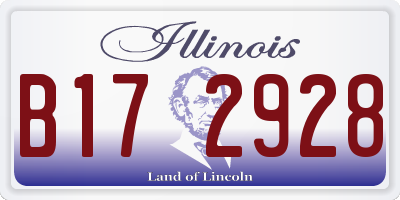 IL license plate B172928