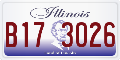 IL license plate B173026