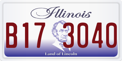 IL license plate B173040