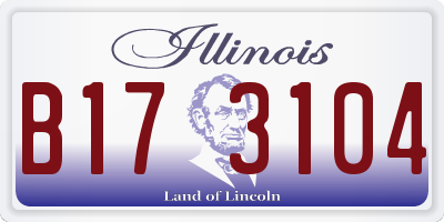 IL license plate B173104