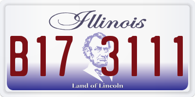 IL license plate B173111