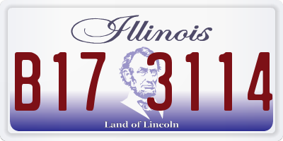 IL license plate B173114