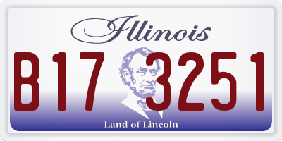 IL license plate B173251
