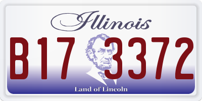 IL license plate B173372