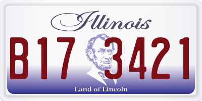 IL license plate B173421