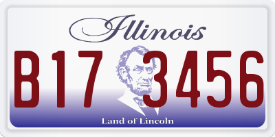 IL license plate B173456