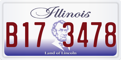 IL license plate B173478