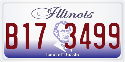 IL license plate B173499