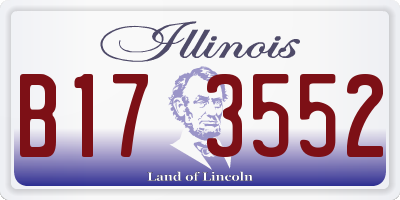 IL license plate B173552
