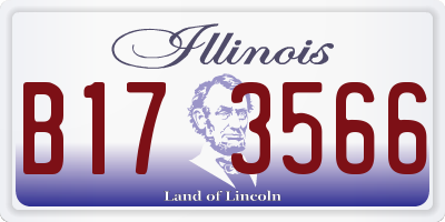 IL license plate B173566