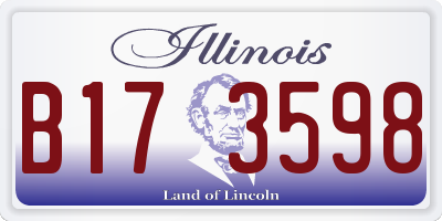 IL license plate B173598