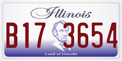 IL license plate B173654