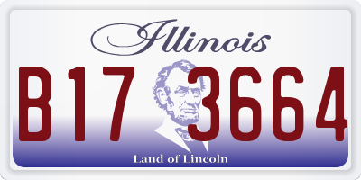 IL license plate B173664