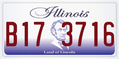 IL license plate B173716
