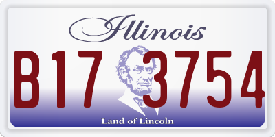 IL license plate B173754