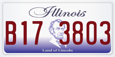 IL license plate B173803