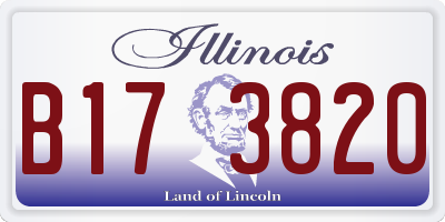 IL license plate B173820