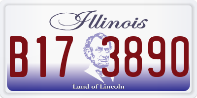 IL license plate B173890