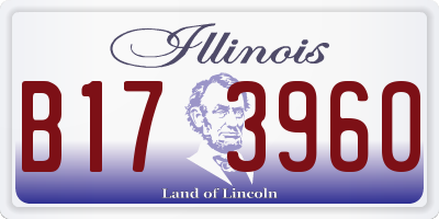 IL license plate B173960