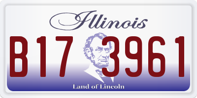 IL license plate B173961