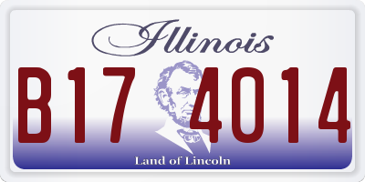 IL license plate B174014