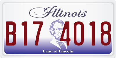 IL license plate B174018