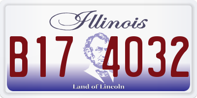 IL license plate B174032