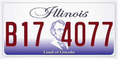 IL license plate B174077