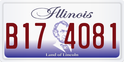IL license plate B174081