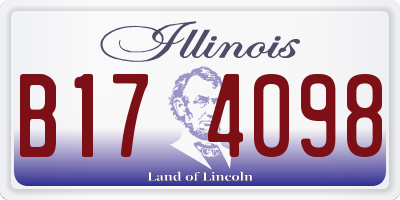 IL license plate B174098