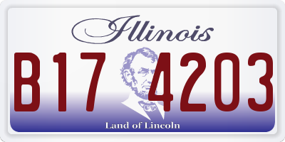 IL license plate B174203
