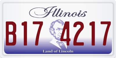 IL license plate B174217