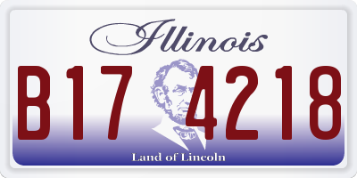 IL license plate B174218