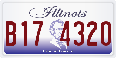 IL license plate B174320
