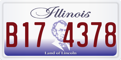 IL license plate B174378