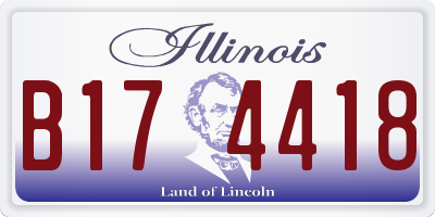 IL license plate B174418