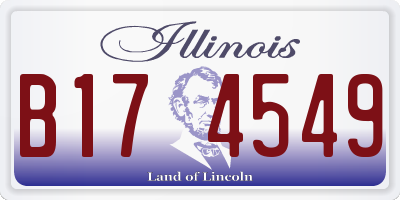 IL license plate B174549