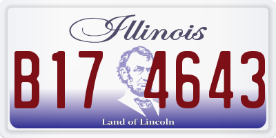 IL license plate B174643