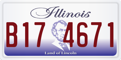 IL license plate B174671