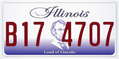 IL license plate B174707
