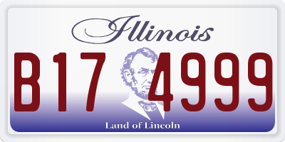 IL license plate B174999