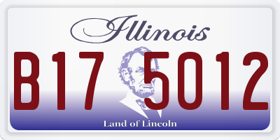 IL license plate B175012