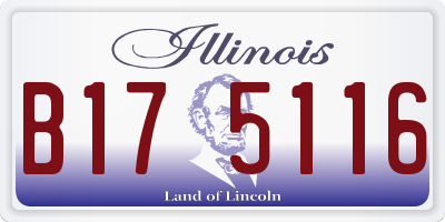 IL license plate B175116