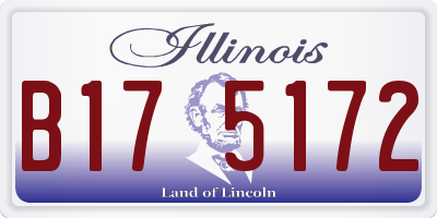 IL license plate B175172