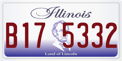 IL license plate B175332