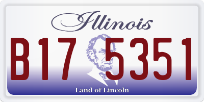 IL license plate B175351