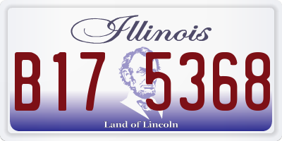 IL license plate B175368