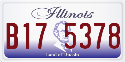 IL license plate B175378