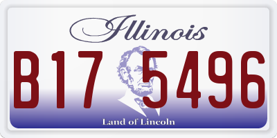IL license plate B175496