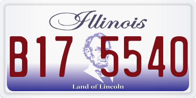 IL license plate B175540